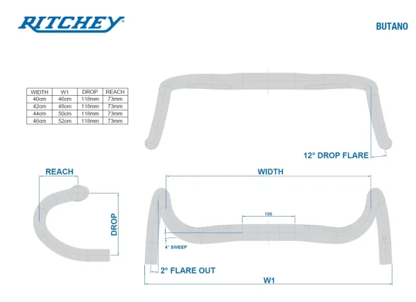 Ritchey Comp Butano 44cm Lenker Feinstes 6
